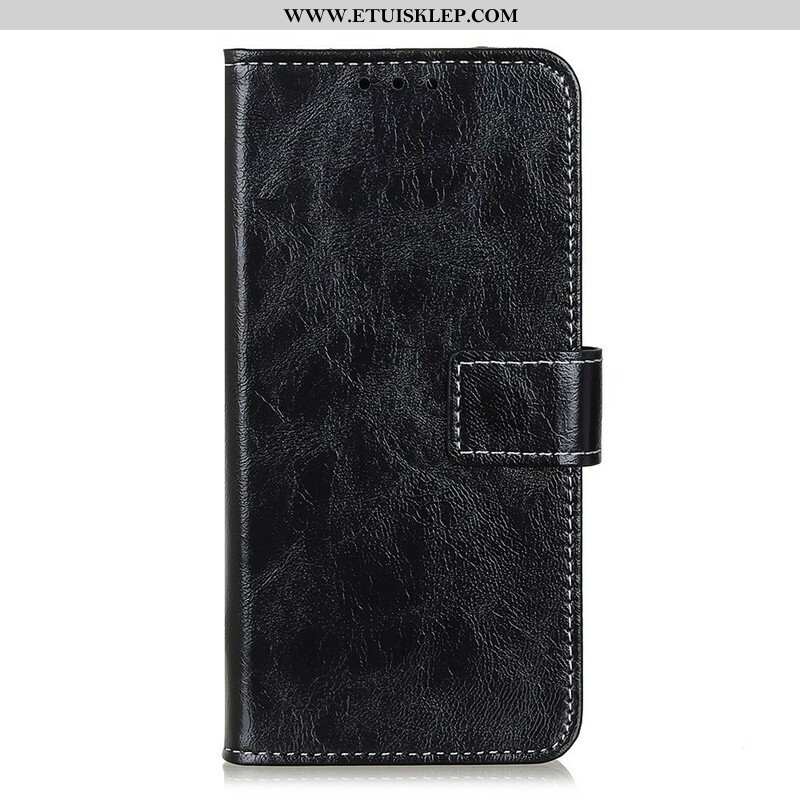 Etui Folio do Samsung Galaxy M12 / A12 Błyszczące I Odsłonięte Szwy